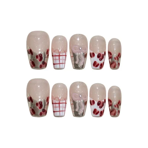 SHANGSHIQIN Сладкий стиль Леопардовый принт Розовый Осветляющий Высокое качество 20 мм Короткий LADDER Розовый Градиент