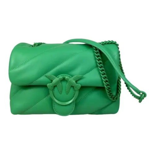 PINKO Puff Sheepskin Crossbody Bag Shoulder Bag Mini Women's Green PINKO Puff Овчина Сумка через плечо Сумка на плечо Мини Женская Зеленая