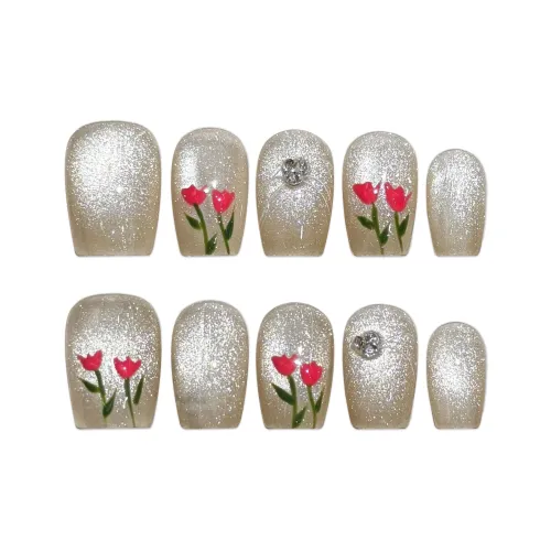 SHANGSHIQIN Кристальная Кошка's Eye Тюльпан Осветляющий Короткий Ногти 15 мм Короткий ЛАДЬЕР Мягкий Однотонный