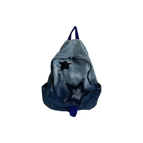 BUBM Denim Backpack Unisex Black Blue BUBM Деним Рюкзак Унисекс Черный Синий