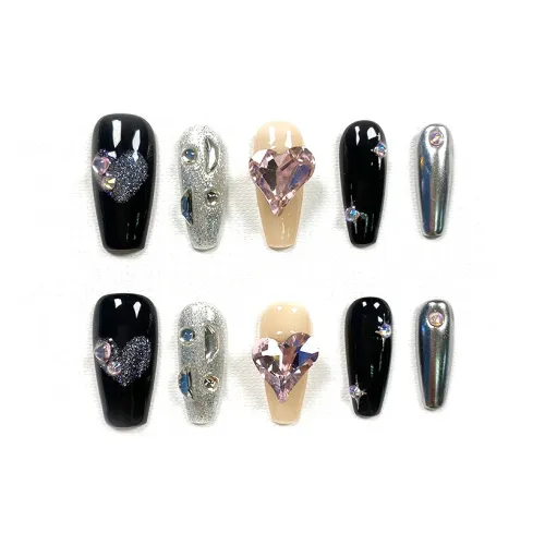 PURUITI Gothic Vintage Collection Handcrafted False Nail MID Длина (размер в длину) Трапециевидный MemphiS Цвет SHADES