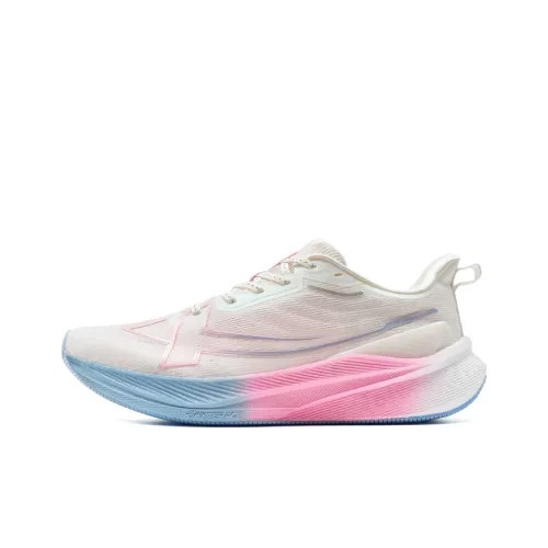 XTEP 2000km 3,0 Slip Устойчивый к истиранию и царапинам покрытие Низкий топ Тренировочные беговые кроссовки Мужские Белый Розовый Синий