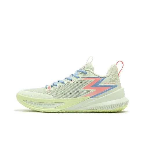 361° Противоскользящие Износостойкие Дышащие Низкие Баскетбольные Кроссовки Мужские Дыня Зеленый