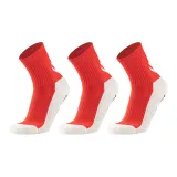 Носки Crew, клей, точка, футбольные носки, красный, упаковка из 3 пар.