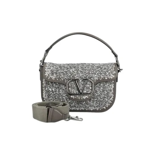 Valentino Garavani Sheepskin One Shoulder Bag Women's Gray Валентино Garavani Овчина Одно Плечо Сумка Женская Серый