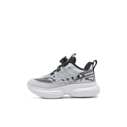 Warrior Cloud Sail Series Slip-Resistant Anti-KICK Lightweight Cushioned Low-Top Running Shoes Gray Black Children's