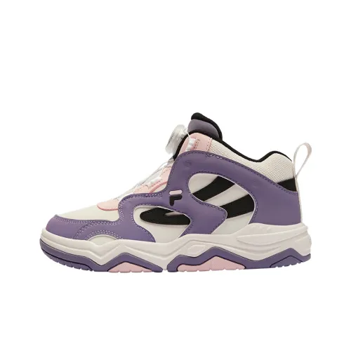 FILA KIDS Легкий Амортизирующий Lower Resistant MID Топ Feile Детская Повседневная Обувь Сумеречный Фиолетовый Светлый Фиолетовый Подростки