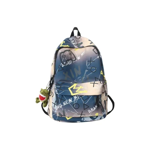 BUBM Nylon Backpack Standard Unisex Khaki White Green Blue BUBM Нейлоновый рюкзак стандартный унисекс хаки белый зеленый синий
