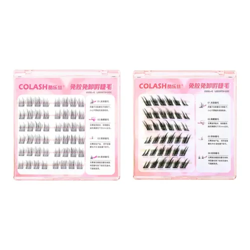 KULESI Клей Бесплатно Перо Веер Маленькие звезды-близнецы Клей Бесплатно Прохладный Лиса Накладные ресницы Натуральный Увеличивающий Стиль