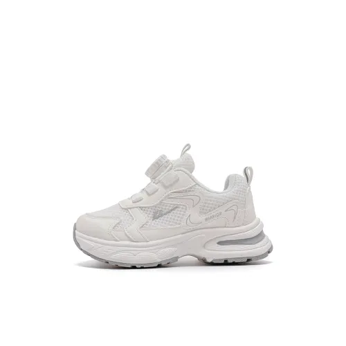 Warrior Cloud Sail Series Противоскользящий Anti KICK Легкий Амортизация Низкий Верх Повседневная Обувь Белый Серый Детский