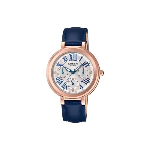 CASIO Кварцевый Movement Женские SHEEN Часы 40,2 мм Серебряные