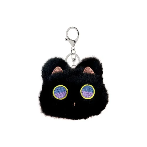 A Little Tide To Play The Kitten Squeaks. Черный Белый Куклы Плюшевый Брелок 8,5 см Высота