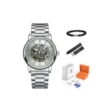 8036 Бизнес Белый, Стальной браслет [Высококачественная кожа, Апельсин, Коробка + Натуральная кожа, Ремень + Браслет]