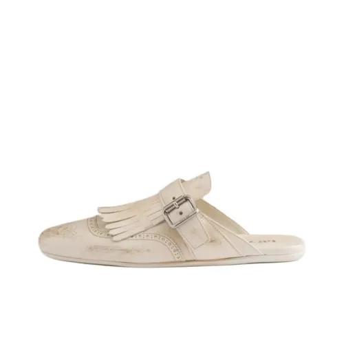 PRADA Резиновая подошва Тихий Домашние тапочки Женские Белые