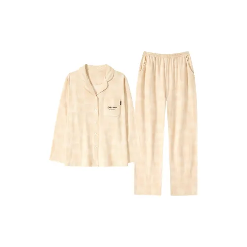 Пижамный комплект Cotton Gene женский цвет экрю