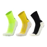 Носки Crew с резиновыми полосами, футбольные носки, 3 упаковки (неоново-зеленый/желтый/черный).