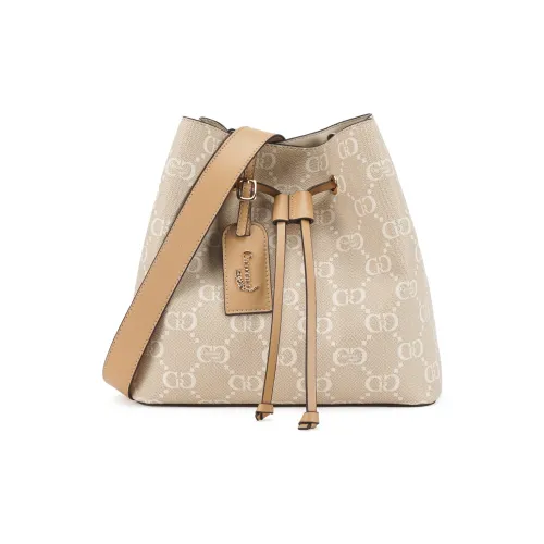 Крокодил PVC Сумка через плечо Стандартная Женская Хаки Карамель