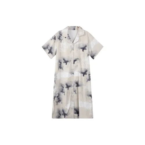 XUANZHITING Ночная сорочка Женская Экрю