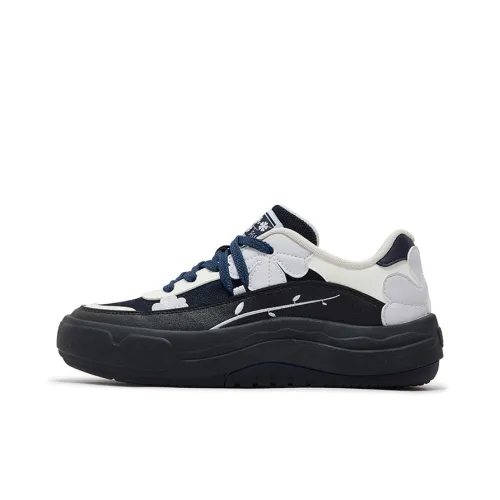 361° Garden Shoes Slip-resistant Abrasion-resistant Breathable Low-Top Skateboard Shoes Women's Black Mist Gray