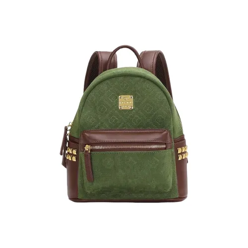 PESASRIE Microfiber Synthetic Leather Backpack Standard Women's Green PESASRIE Микрофибра Синтетическая Кожа Рюкзак Стандартный Женский Зеленый