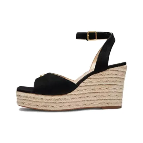 COACH Espadrille One Sandals Strap 7cm Women's Black
