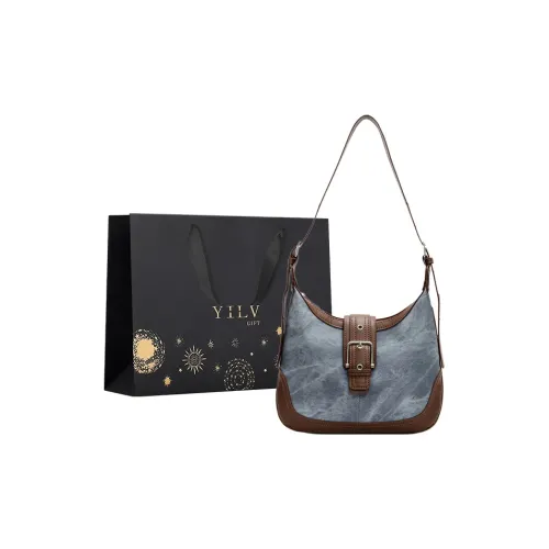 Yi Brigade ПУ (полиуретан) Сумка Сумка через плечо Стандартная Женская Темный чай Экрю Деним Синий Кофейный