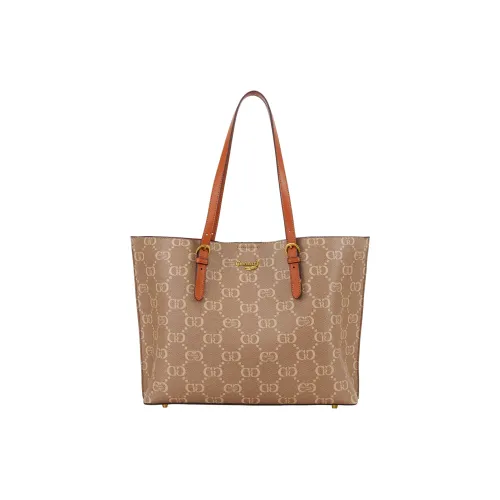 Крокодил PVC Тоут Сумка Сумка для покупок Сумка на плечо Большая Женская Хаки Карамель