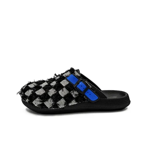 OUBT Противоскользящие устойчивые к запахам домашние тапочки унисекс черный синий
