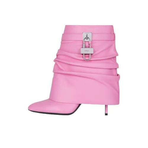 Givenchy Shark Lock Ботильоны 9,4CM Женские Розовый