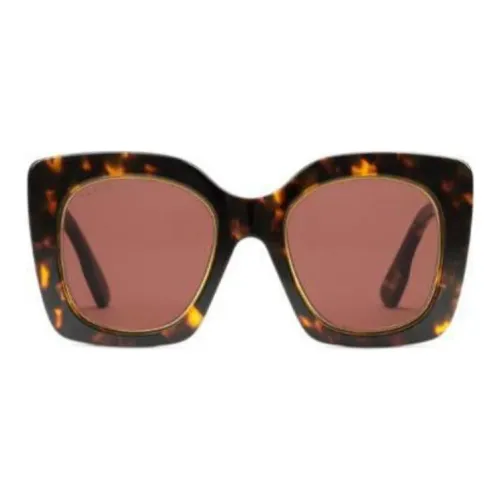 GUCCI Ацетат Нерегулярная форма Солнцезащитные очки Женские Черепаховый