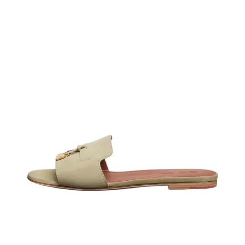 Loro Piana Summer Charms Walk Слипоны Зеленый Женские