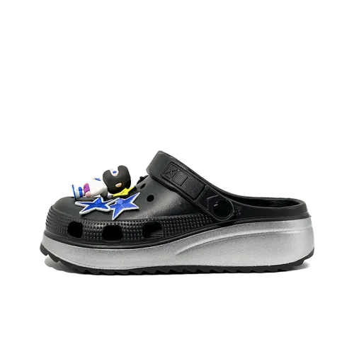 OUBT Синцзи Traveler 3D эффект кукла сабо унисекс черный серебряный