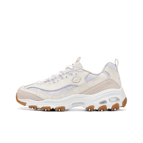 Skechers D'Lites Low Топ Толстая подошва Кроссовки Женские Бежевые