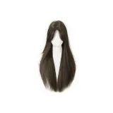 Длинные прямые волосы, повязка на голову [холодный коричневый] + набор для ухода