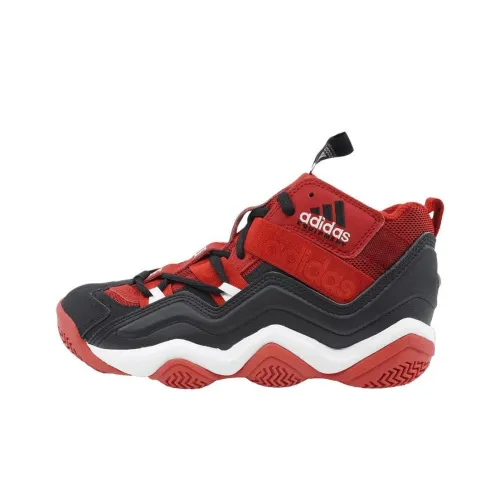 Adidas Slip-resistant Abrasion-resistant High Top Basketball Shoes Men's Red Adidas Противоскользящие Износостойкие Высокие Баскетбольные Кроссовки Мужские Красные