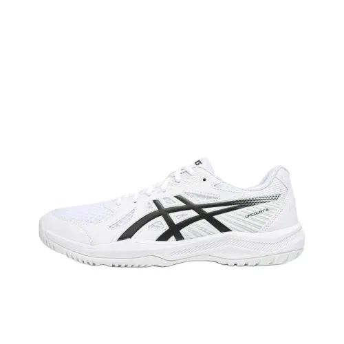 Asics Гель UPCOURT 6 Амортизирующие Дышащая Поддержка Функциональность Низкий Топ Обувь для настольного тенниса Унисекс Белый Черный
