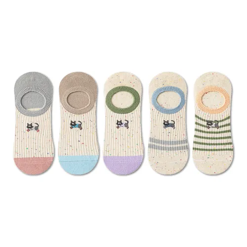 AUGUST No Show Носки Женские комплект из 5 пар (ассорти)