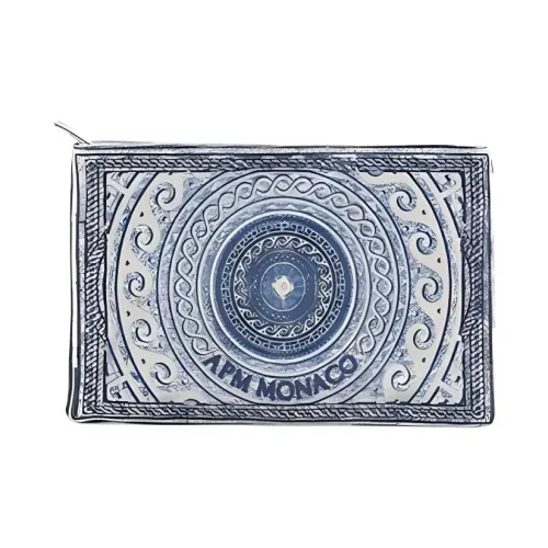 Apm Monaco Холст Клатч Мини Унисекс Синий и Белый