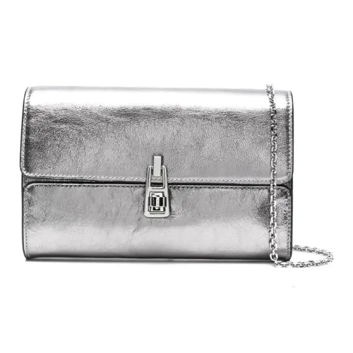 COCCINELLE Magie Коровья кожа Клатч Сумка на плечо Женская серебряная