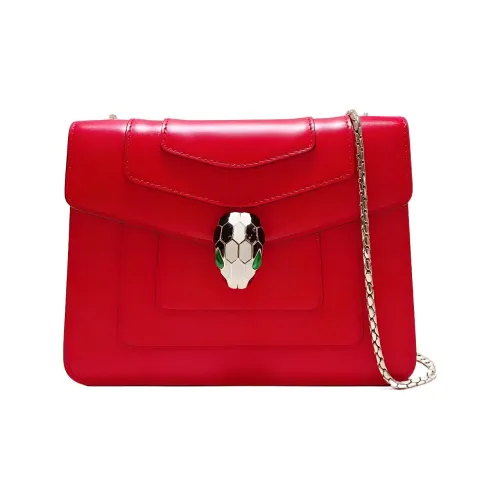 BVLGARI Serpenti Forever Series Сумка из коровьей кожи с цепочкой сумка через плечо сумка на плечо женская красная