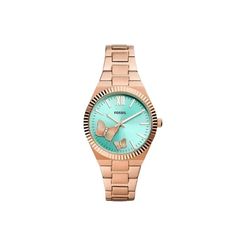 FOSSIL Кварцевые наручные часы механизм ремешок из нержавеющей стали 38 мм зеленый циферблат женские часы