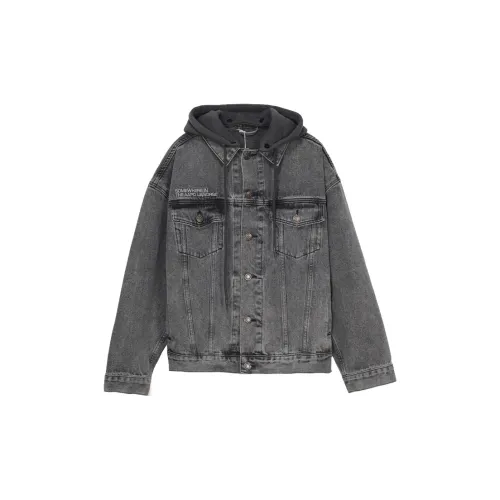 MOST Denim Jacket Unisex Black Gray MOST Деним Куртка Унисекс Черный Серый