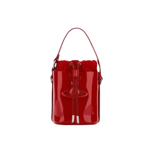 Vivienne Westwood Кожа Сумка-ведро Сумка через плечо Женская Красная