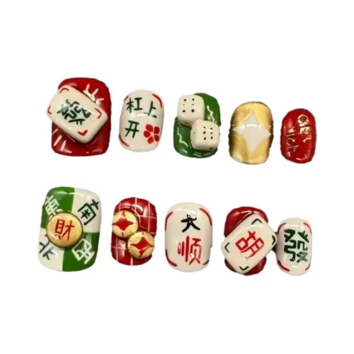 SHANGSHIQIN Мультяшный Многоцветный Маджонг Осветляющий Ручной Рисунок 15 мм Короткий ЛАДЬЯНКА Многоцветный Однотонный