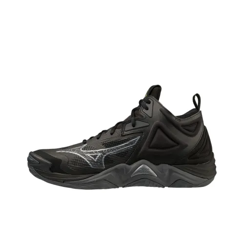 Mizuno Wave Momentum 3 MID Топ Беговые кроссовки Унисекс Черный