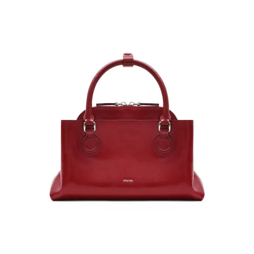 MUVA Коровья кожа Сумка Женская Лунный камень Серебряный Праздничный Красный