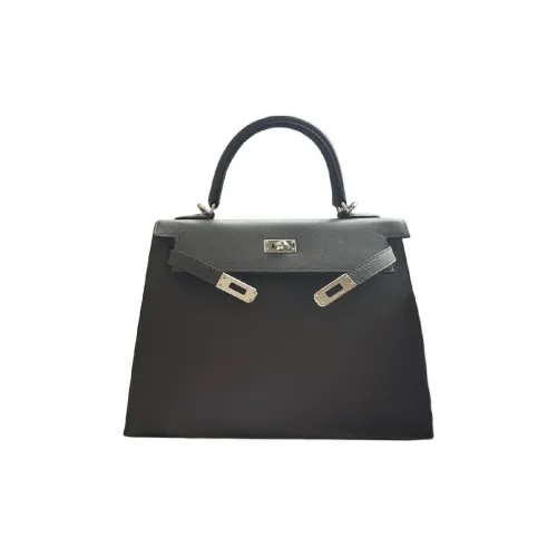 HERMES Kelly Mademe Коровья кожа Сумка Kelly Сумка через плечо Сумка Женская 88 Графитовый серый