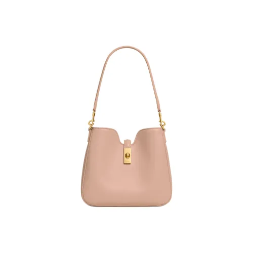 CELINE 16 Soft Гладкая Телячья Кожа Плечевая Сумка Маленькая Женская Персиково-Розовая