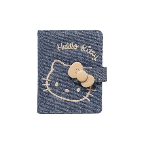 TOUTOU Hello Kitty Collaboration Hello Kitty Ткань Синтетическая кожа Кошелек Женский Джинсовый синий
