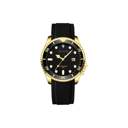 AIVN OUBONA Коллаборация Yacht Collection Механическое устройство Силиконовый ремешок Часы Мужские Черный циферблат